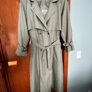 London Fog Classic Gray Belted Coat